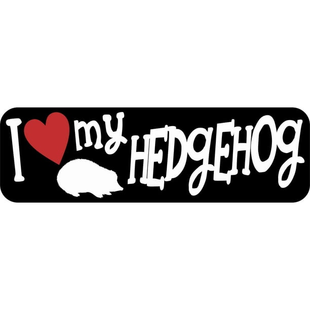 10in x 3in I Love My Hedgehog Bumper Sticker Vinyl Animal Vehicle Decal